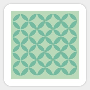 Green Mid Century Geometrical  Modern Stars Sticker